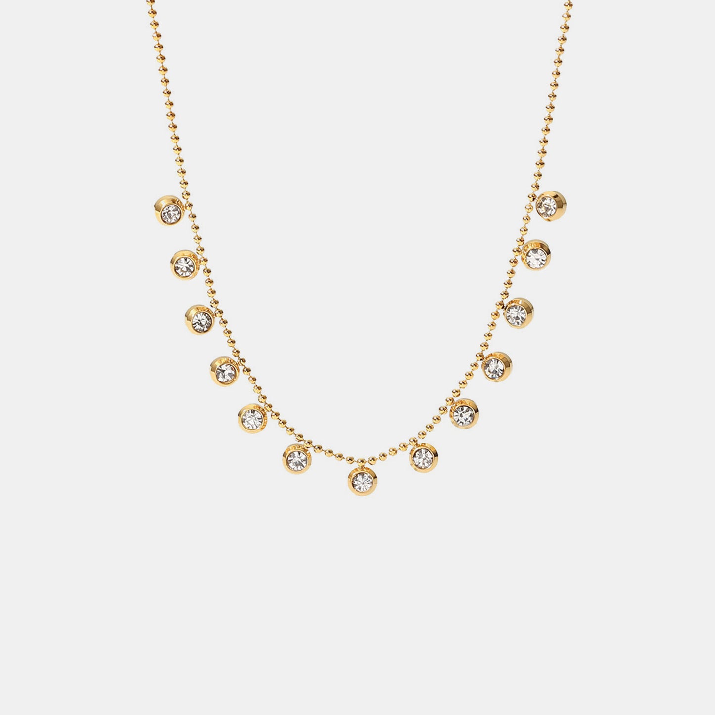 Zircon 18K Gold-Plated Necklace Gold One Size