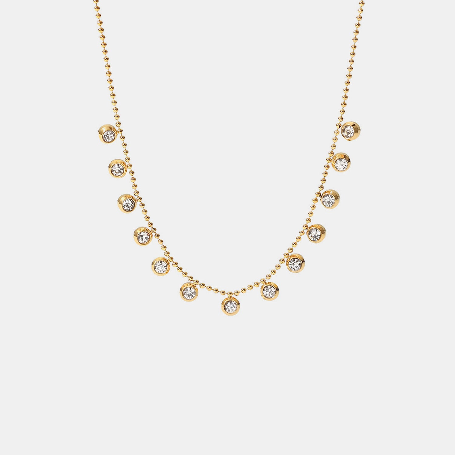 Zircon 18K Gold-Plated Necklace Gold One Size