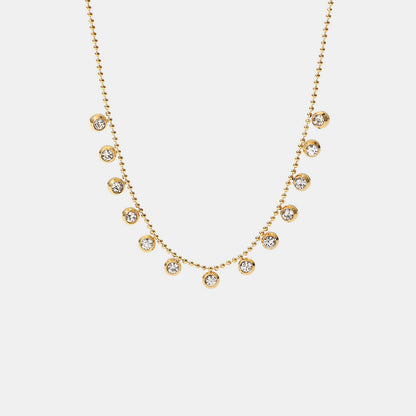 Zircon 18K Gold-Plated Necklace Gold One Size