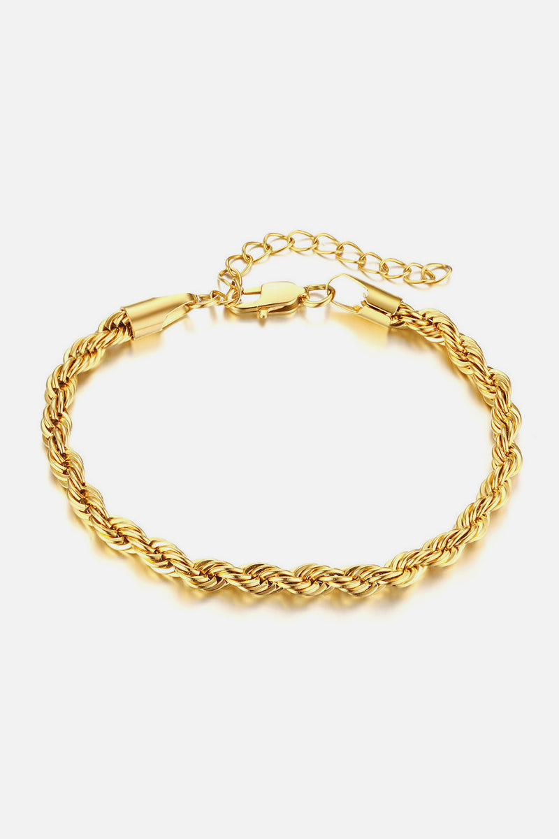 Twisted Chain Choker Necklace Gold One Size
