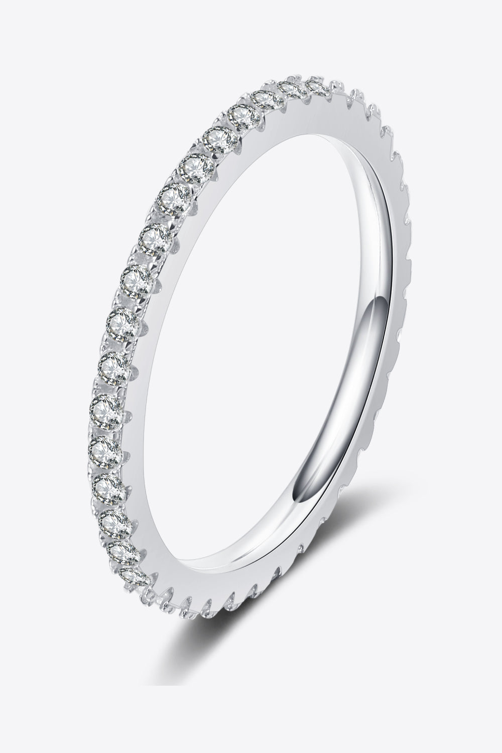 Curious Time 925 Sterling Silver Moissanite Ring Silver