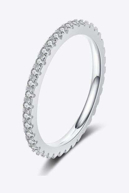 Curious Time 925 Sterling Silver Moissanite Ring Silver