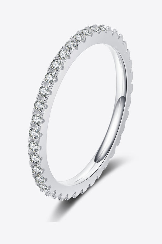 Curious Time 925 Sterling Silver Moissanite Ring Silver