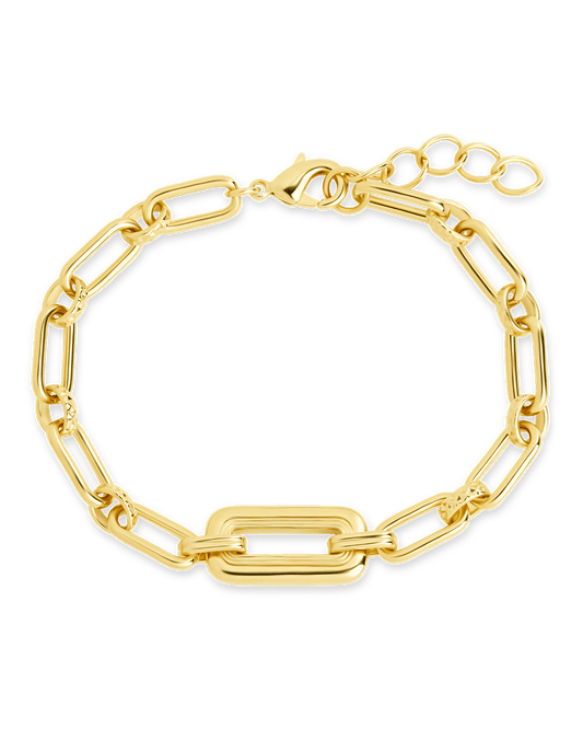 Annabeth Mixed Link Bracelet Gold