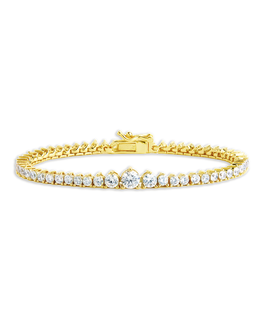 Tatum CZ Tennis Bracelet Gold