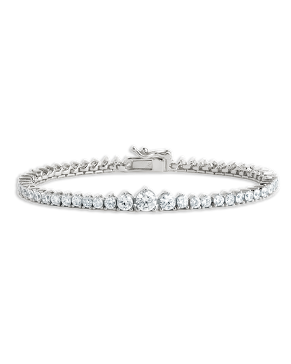 Tatum CZ Tennis Bracelet Silver