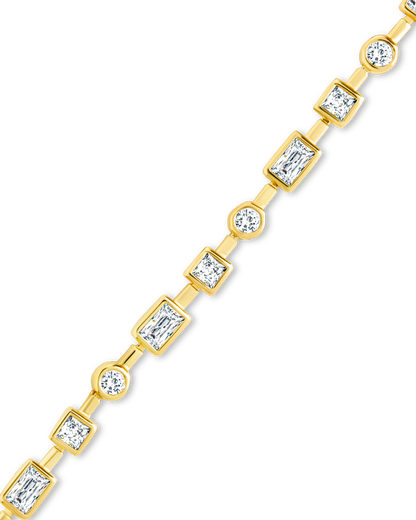 Camden CZ Staggered Tennis Bracelet