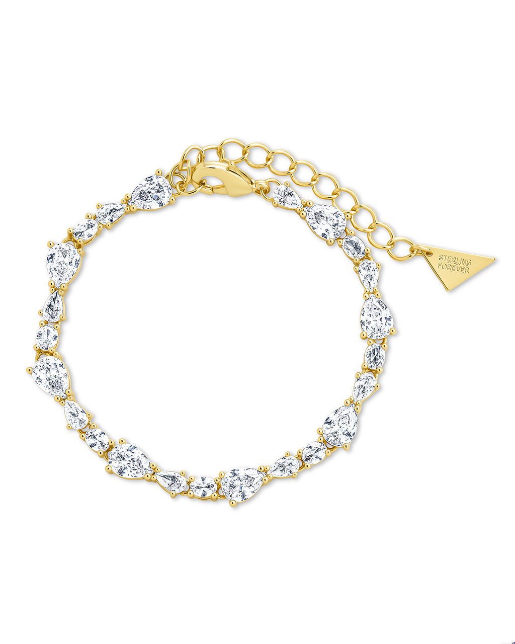 Sterling Silver Wyatt CZ Tennis Bracelet Gold