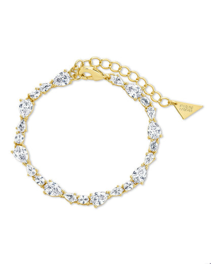 Sterling Silver Wyatt CZ Tennis Bracelet Gold
