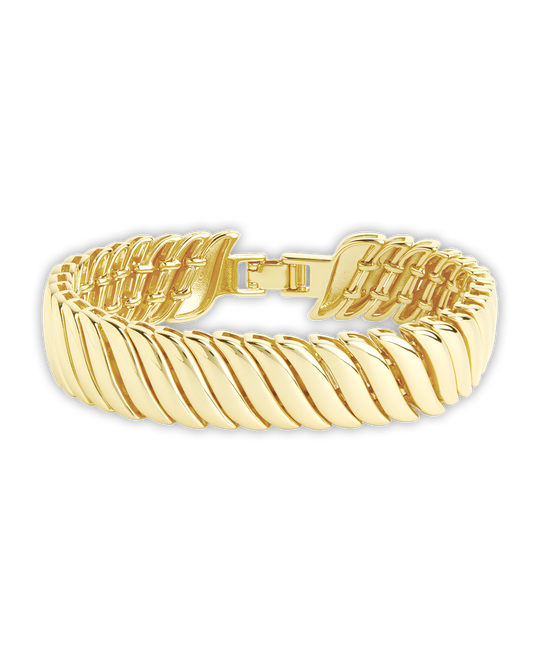 Bethany Ripple Watch Band Bracelet Gold