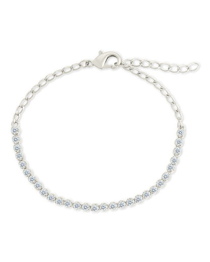 Lavinia Brilliant Cut CZ Bracelet Silver