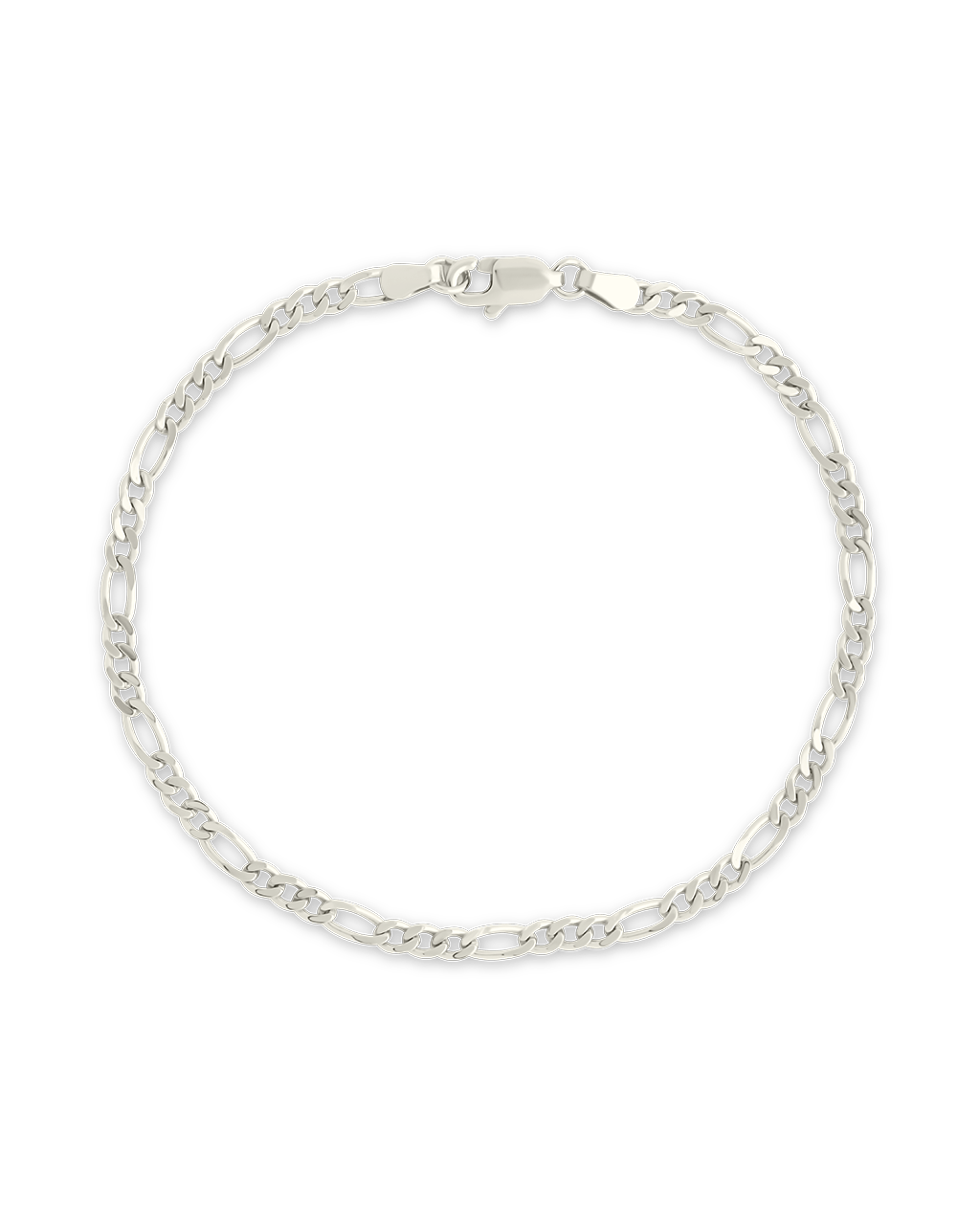 Sterling Silver Figaro Chain Bracelet Silver