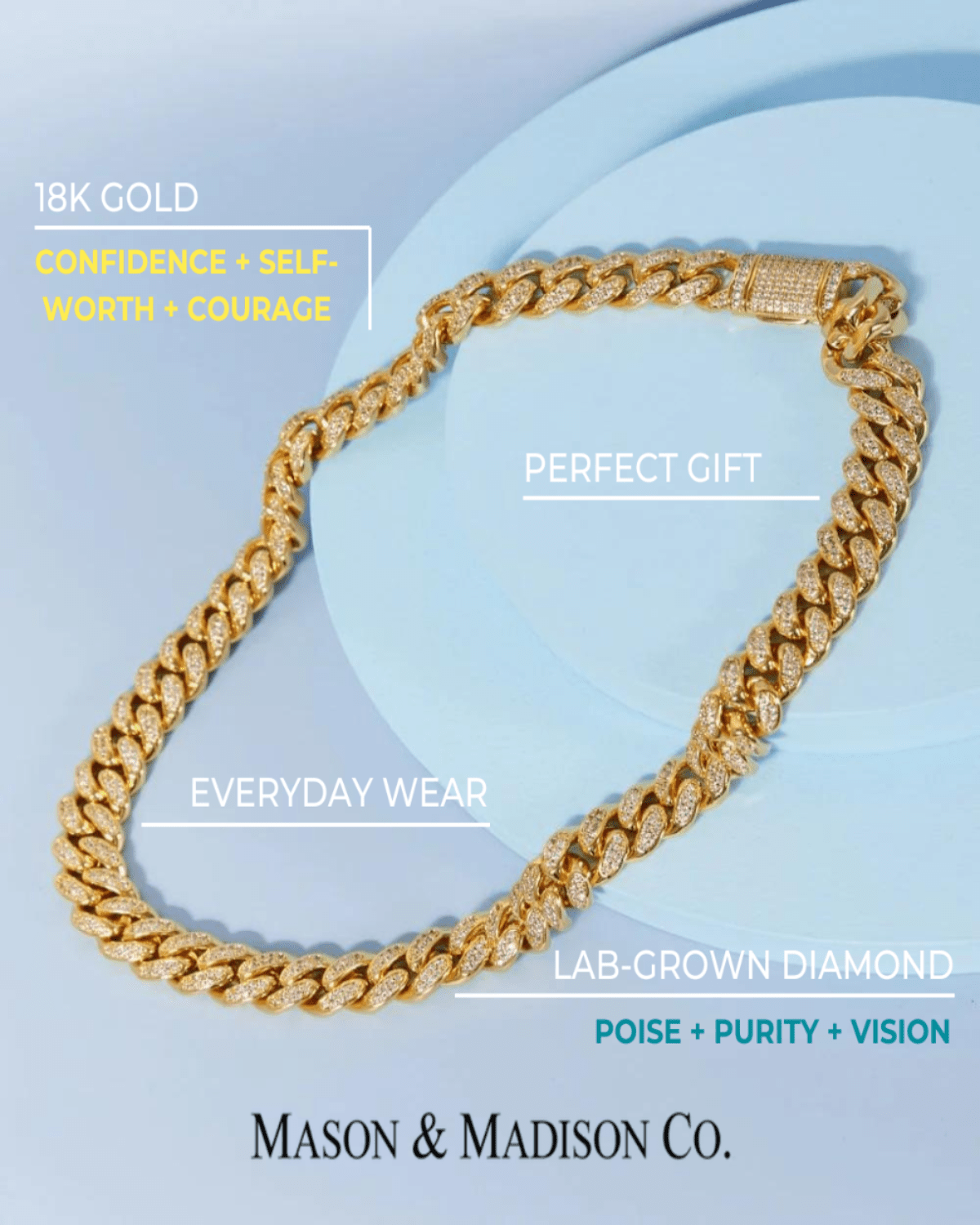 Best Trending Trendy Gold Diamond Chain Necklace Jewelry Gift on Sale for Women, Lady, Mother, Wife