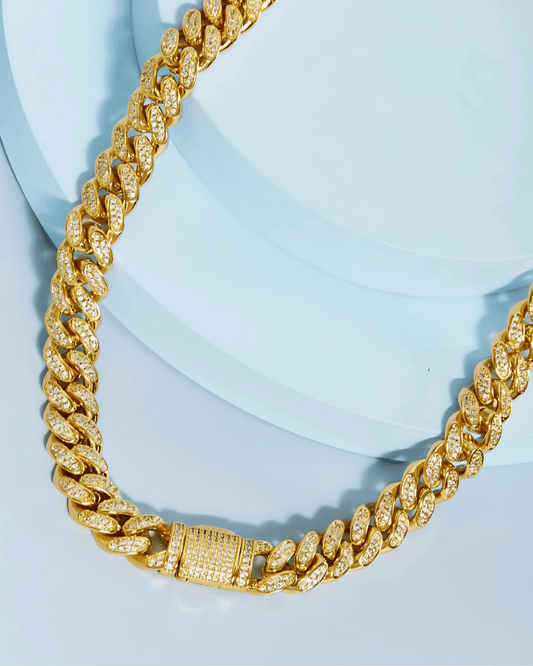 Best Trending Trendy Gold Diamond Chain Necklace Jewelry Gift on Sale for Women, Lady, Mother, Wife 18K Yellow Gold