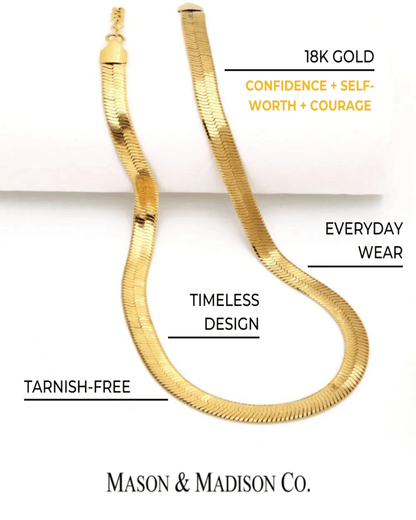 Best Trending Trendy Gold Herringbone Chain Necklace Bracelet Bundle Set Jewelry Gift on Sale for Women, Lady, Mother, Wife