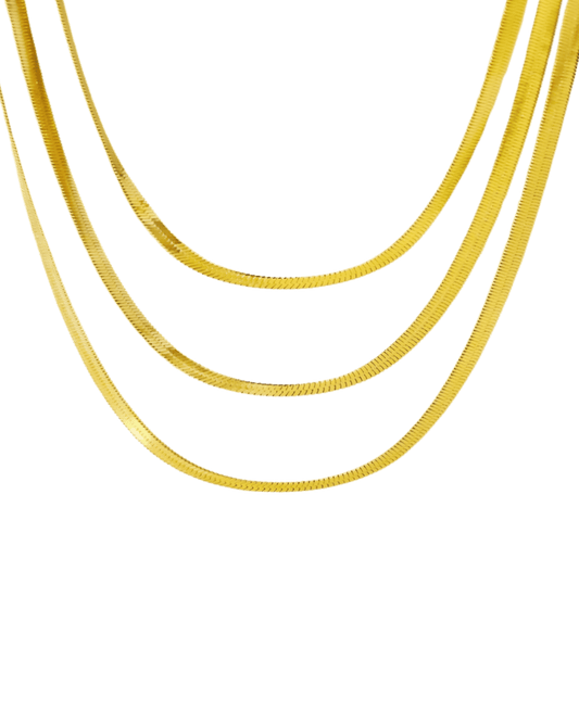 Best Trending Trendy Gold Layered Chain Necklace Jewelry Gift on Sale for Women, Lady, Mother, Wife 18K Yellow Gold