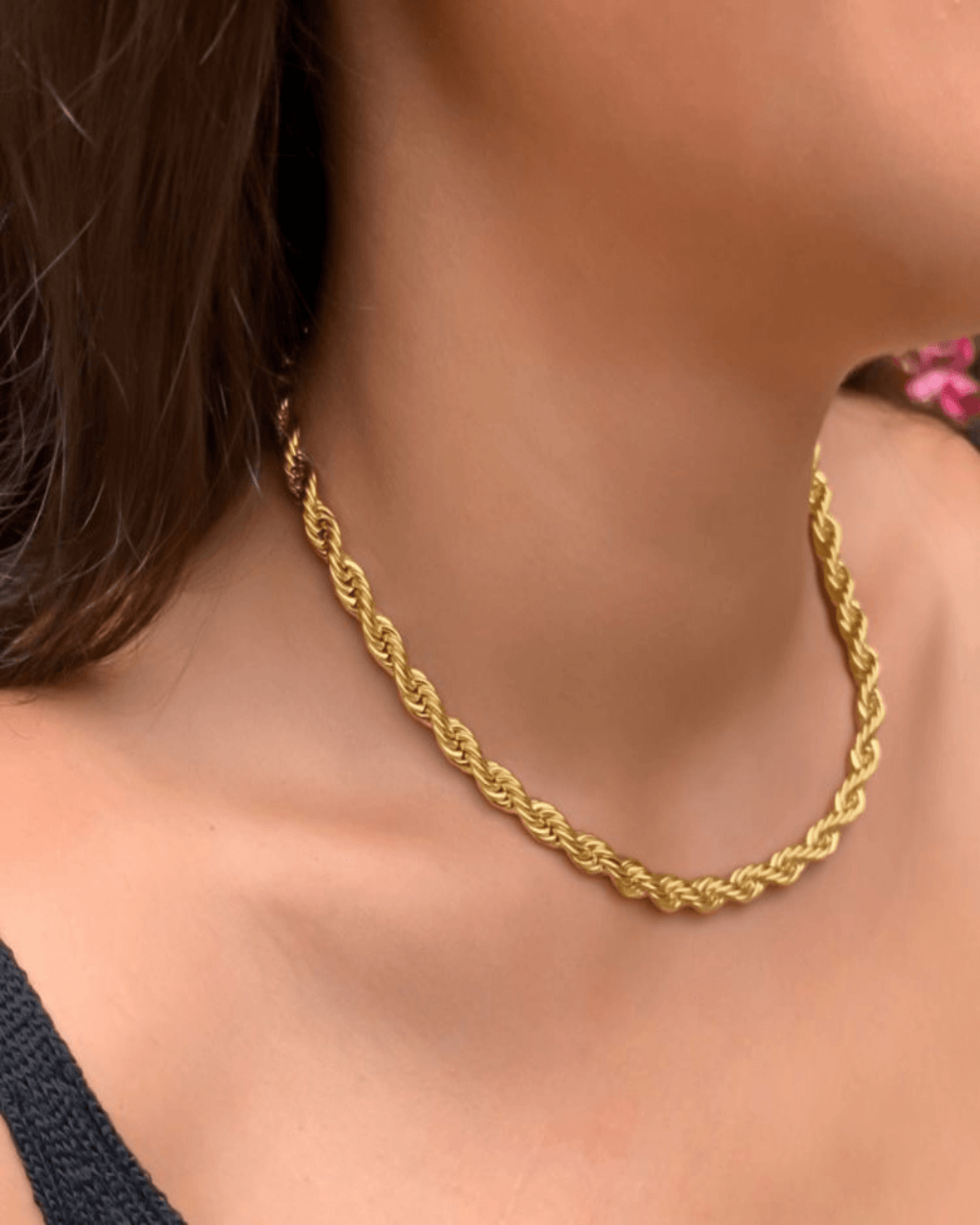 Best Trending Trendy Gold Cable Chain + Rope Chain Necklace Stack Bundle Jewelry Gift on Sale for Women, Lady, Mother, Wife