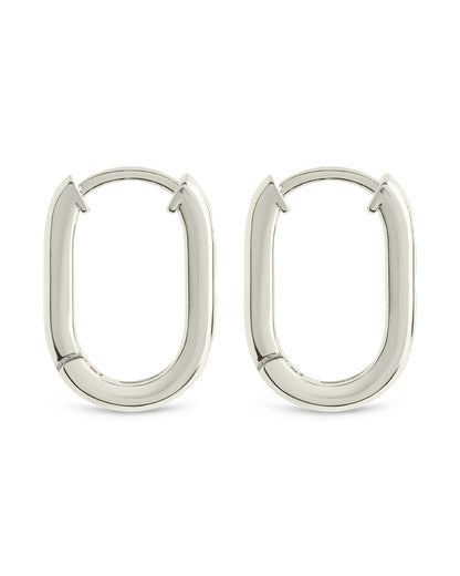 Casey Rectangular CZ Hoop Earrings