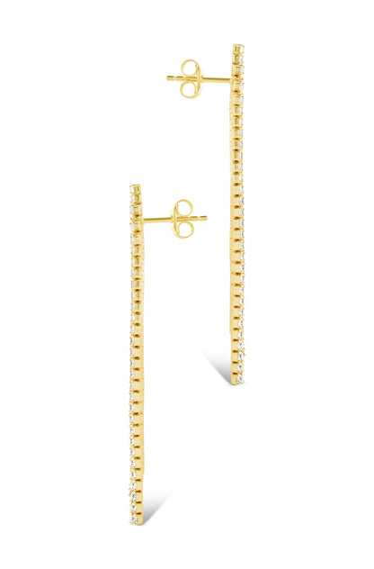 Clara CZ Dangle Stud Earrings