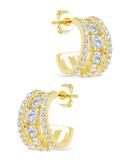 Yasmina CZ Hoop Earrings