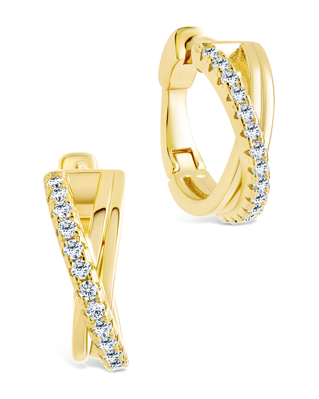 Juliana CZ Hoop Earrings Gold