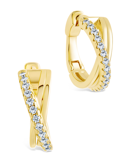 Juliana CZ Hoop Earrings Gold