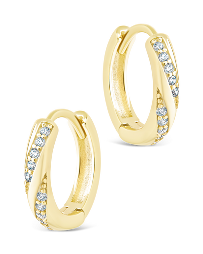 Sterling Silver Adelise Micro Hoops