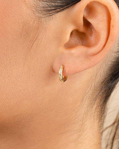 Sterling Silver Adelise Micro Hoops