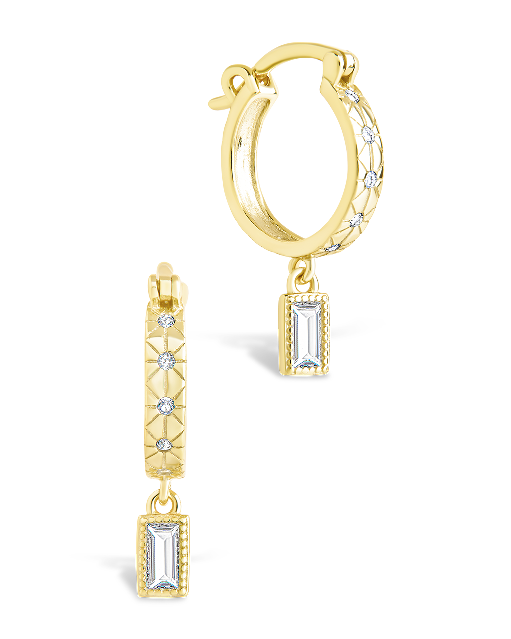 Sterling Silver Oaklyn Micro Hoops Gold
