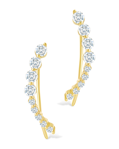 Sterling Silver Brilliant Round CZ Crawlers