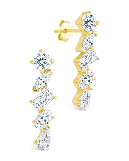Sterling Silver Blythlyn CZ Studs Gold