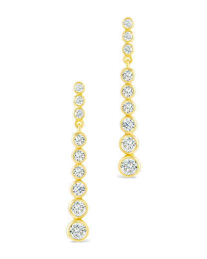 Sterling Silver Ianthe Brilliant Cut CZ Dangle Earrings