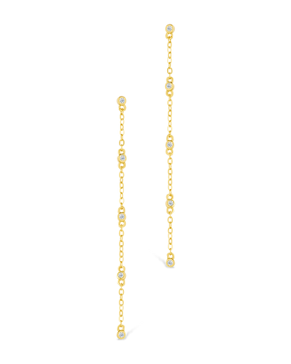 Sterling Silver Evanthe Brilliant Cut CZ Dangle Earrings