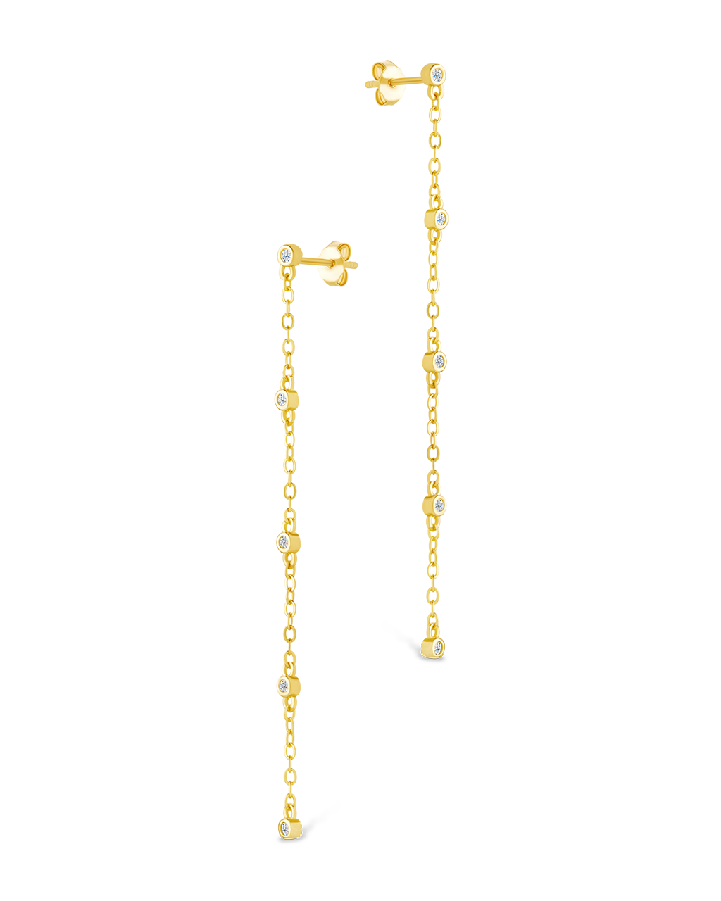Sterling Silver Evanthe Brilliant Cut CZ Dangle Earrings