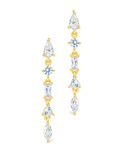 Sterling Silver Jacinda CZ Dangle Earrings
