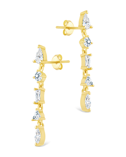 Sterling Silver Jacinda CZ Dangle Earrings