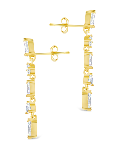 Sterling Silver Jacinda CZ Dangle Earrings