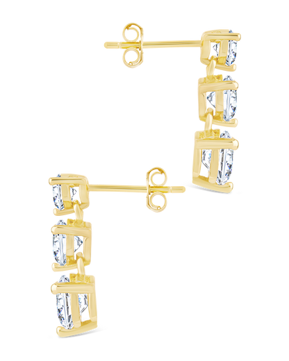 Sterling Silver Opaline Brilliant Cut CZ Studs