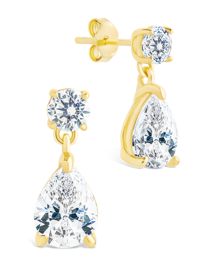 Sterling Silver Imogen CZ Studs Gold