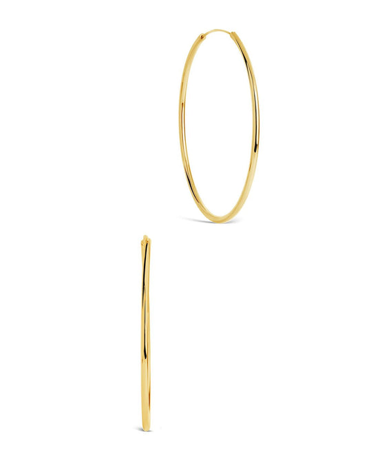 2.7" Infinity Hoop Earrings Gold