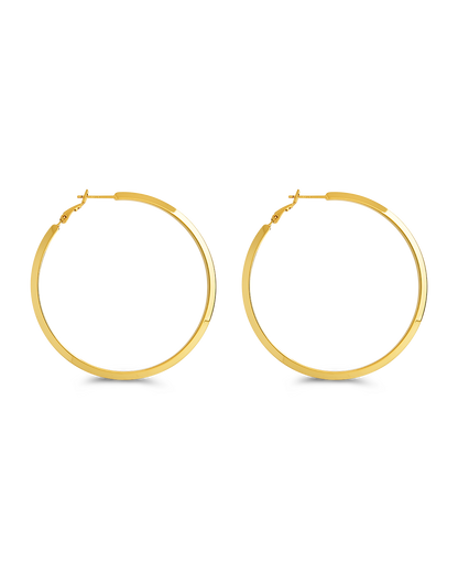 Leona Polished Hoop Earrings