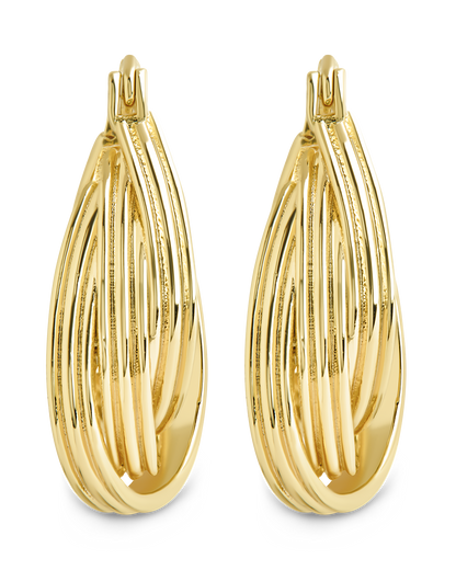 Emery Triple Row Layered Earrings