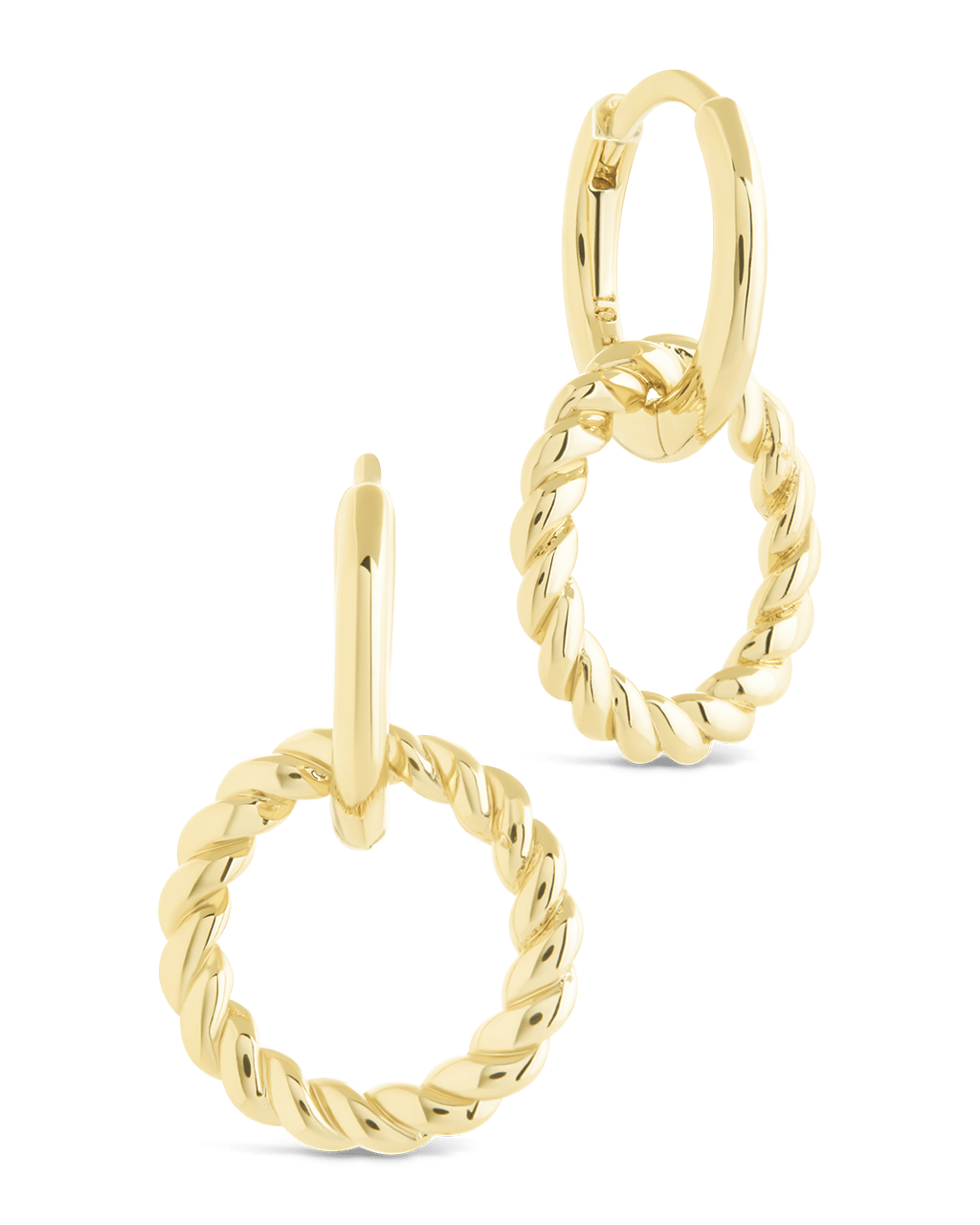 Hassie Delicate Twist Hoops Gold