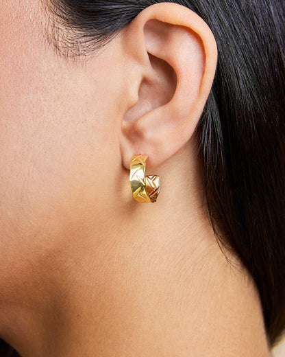 Sterling Silver Ashton Textured Stud Earrings