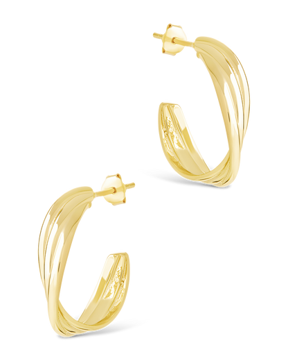 Sterling Silver Monique Twisted Stud Earrings