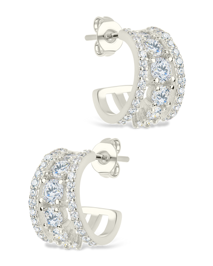 Yasmina CZ Hoop Earrings
