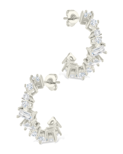 Keziah Geo Cut CZ Hoops