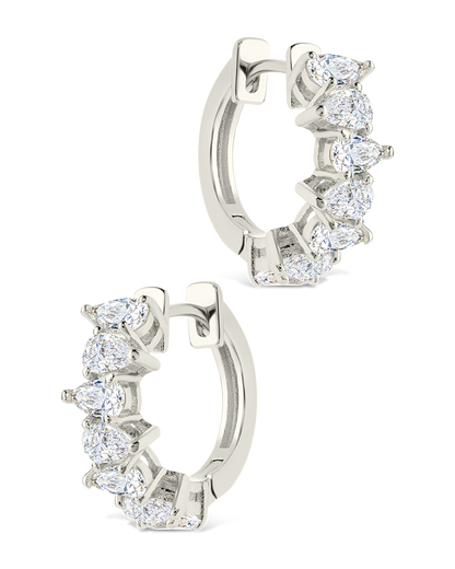 Carina Pear Cut CZ Hoops