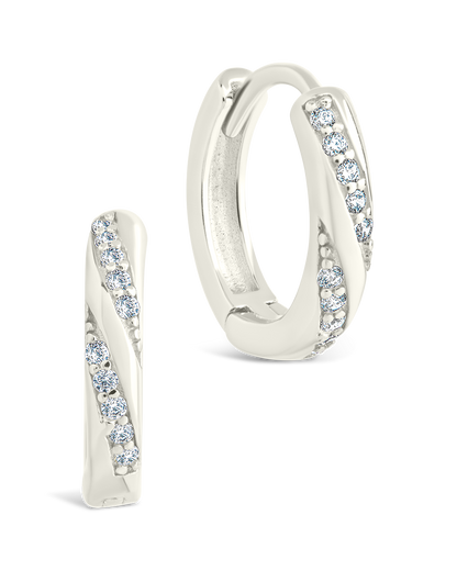 Sterling Silver Adelise Micro Hoops Silver