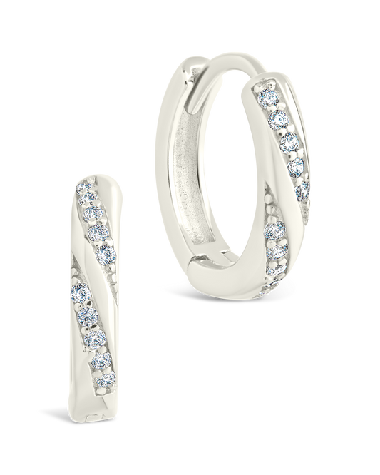 Sterling Silver Adelise Micro Hoops Silver